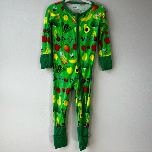Little Sleepies Baby 6-12M Once Upon a Farm Bamboo One Piece Footies- FLAWED - Picture 1 of 8